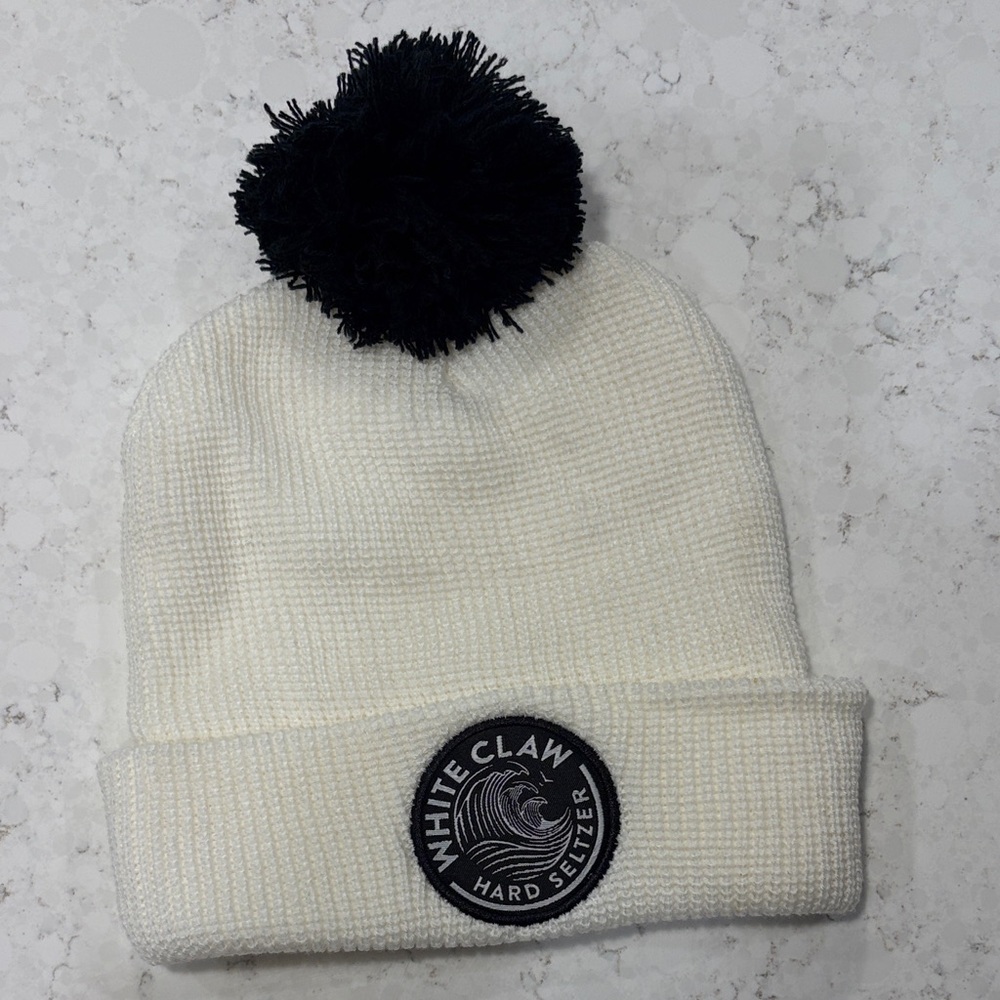 Women's Beanie with Black Pom
